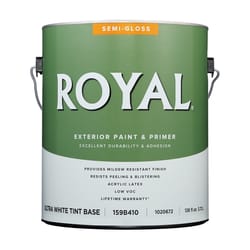 Royal Semi-Gloss Tint Base Ultra White Base Paint Exterior 1 gal