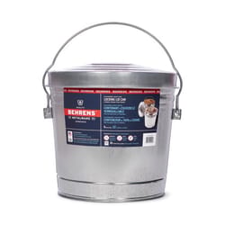 Behrens 6 gal Silver Galvanized Steel Trash Can Lid Included Animal Proof/Animal Resistant