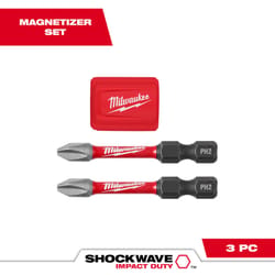 Milwaukee Shockwave Phillips 2 in. L Magnetic Attachment Set Alloy Steel 2 pc