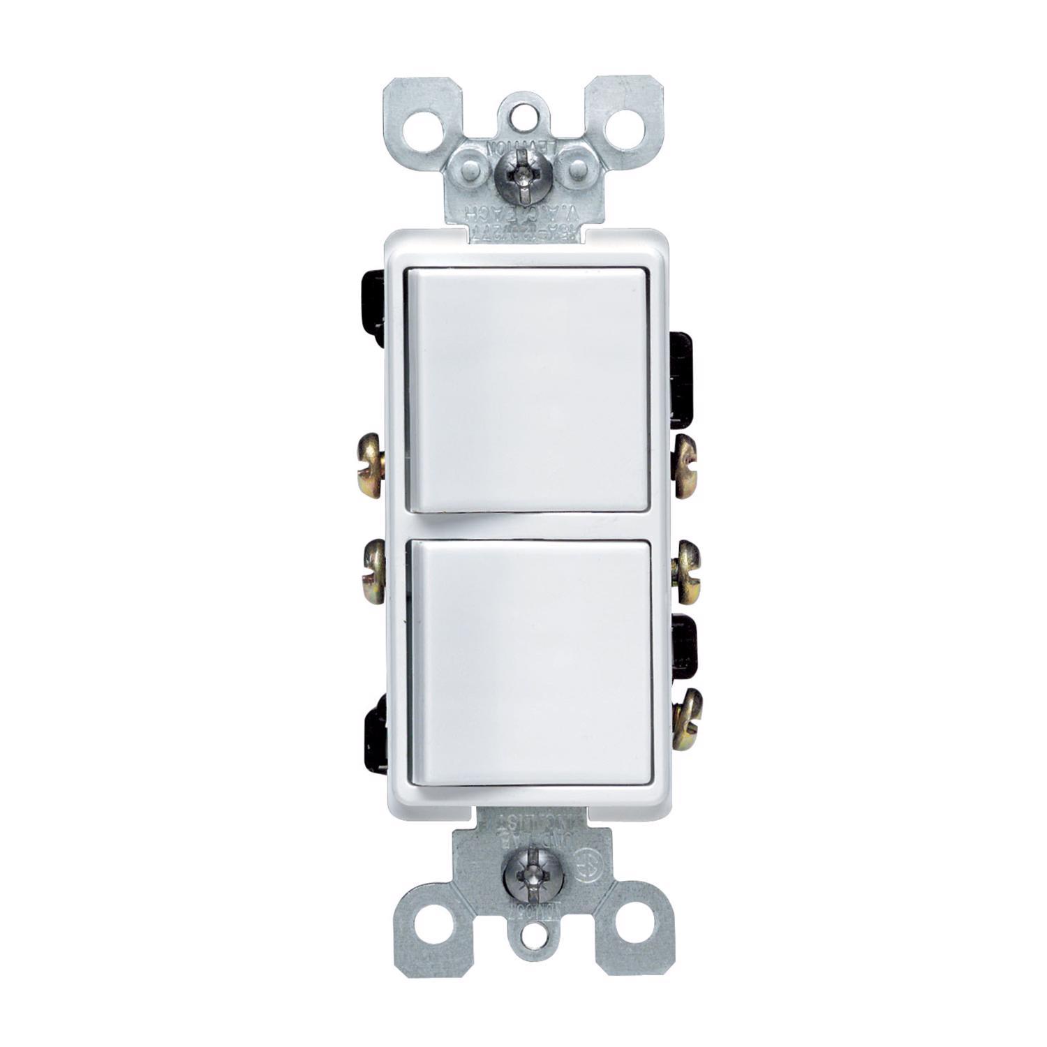 05641-0WS Leviton Decora 15 amps Single Pole 3-Way/Combinati sku 05641-0WS
