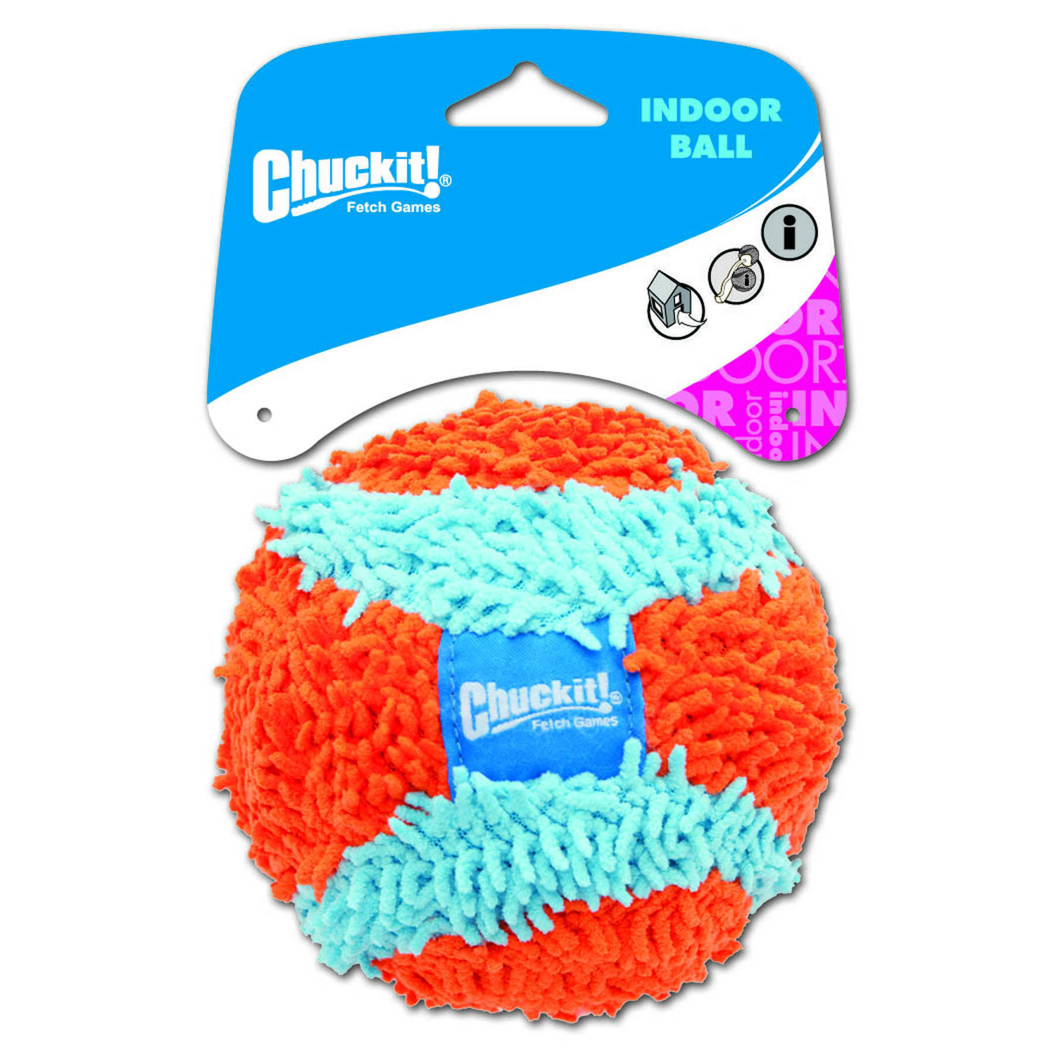 Chuckit! Bounceflex Blue/Orange Fabric Dog Toy Medium 1 pk