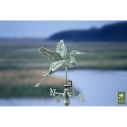 Good Directions Blue Verde Brass/Copper 26 in. Blue Heron Weathervane For Garden Pole