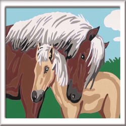 Ravensburger CreArt Mother and Foal Paint By Number Set Multicolored 13 pc