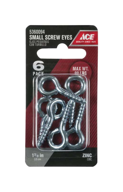 Zinc-plated Metal Large Screw eye (L)60mm, Pack of 2