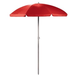 Oniva Portable Beach Umbrella 66 in. Tiltable Red Beach Umbrella