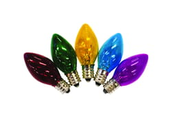 Holiday Bright Lights Incandescent C7 Multicolored 25 ct Replacement Christmas Light Bulbs 1 ft.