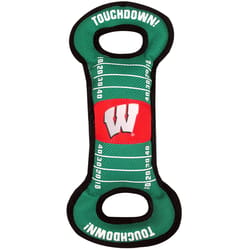 Pets First NFL Green Nylon Wisconsin Badgers Dog Tug Toy 1 pk