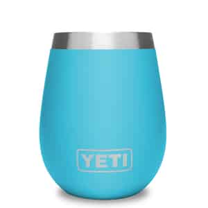 YETI  Rambler  Reef Blue  Stainless Steel  No Sweat  Wine Tumbler  BPA Free 10 oz. 