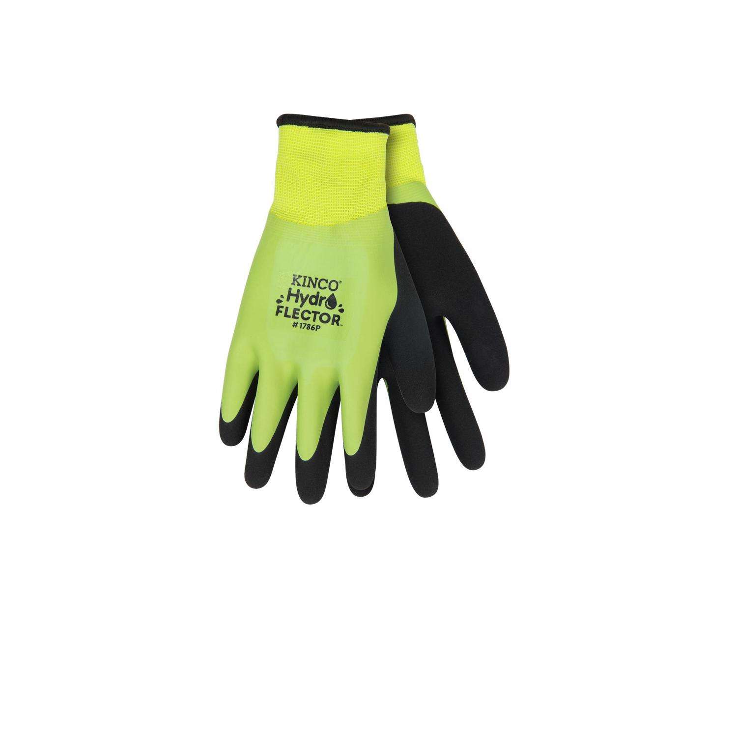 Kinco Hydroflector Men's Knit Wrist Cuff Waterproof Gloves Black/Green