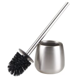 iDesign Forma Toilet Bowl Brush & Holder Silver