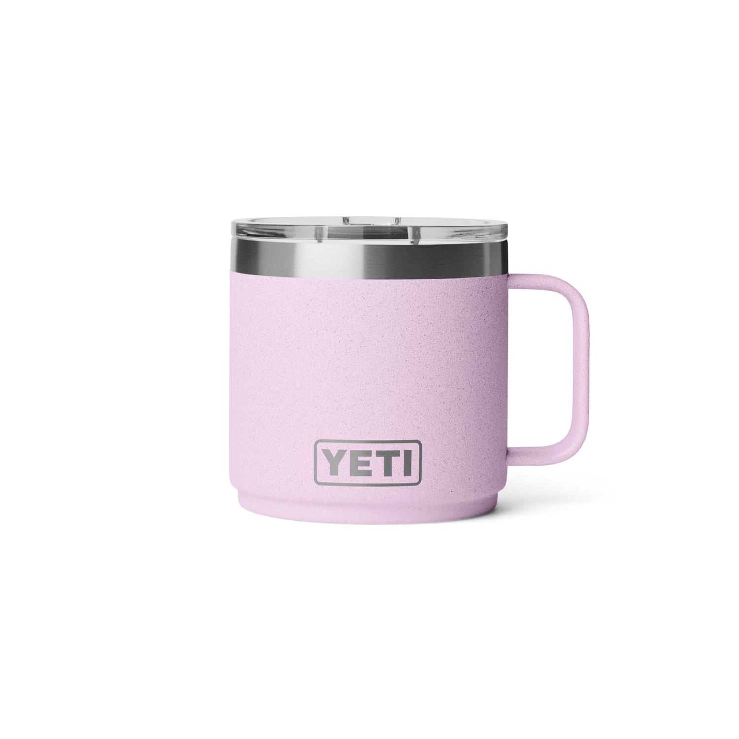 YETI Rambler 14 oz Cherry Blossom BPA Free Ceramic Lined Stackable Mug with MagSlider Lid