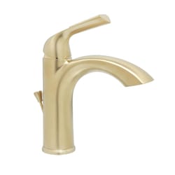 Huntington Brass Joy Satin Brass Transitional Single-Hole Bathroom Sink Faucet 4 in.