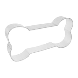 R&M International Dog Bone 3 in. W X 6 in. L Cookie Cutter Silver 1 pc