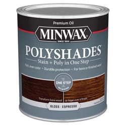 Minwax PolyShades Semi-Transparent Gloss Espresso Oil-Based Polyurethane Stain/Polyurethane Finish 1
