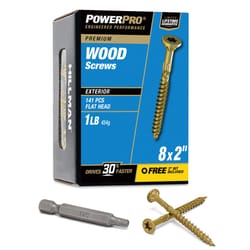 HILLMAN Power Pro No. 8 in. X 2 in. L Bronze Star Flat Head Premium Deck Screws 1 lb 141 pk