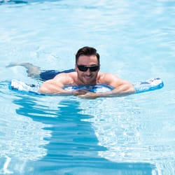Aqua Leisure Blue/White Fabric/Mesh Inflatable Hawaiian Wave Pool Noodle