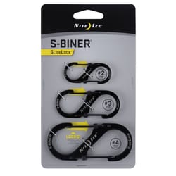 Nite Ize S-Biner Slidelock 3.9 in. D Stainless Steel Black Carabiner Key Chain