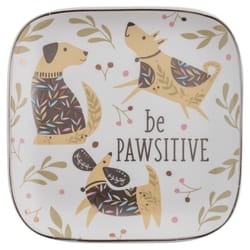Karma Flora 4.5 in. H Multicolored Ceramic Trinket Tray