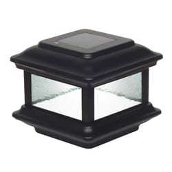 Classy Caps Black Solar Powered 0.28 W LED Post Cap Light 1 pk