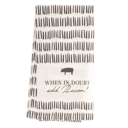 Karma Gifts Black/White Cotton When in Doubt Tea Towel 1 pk