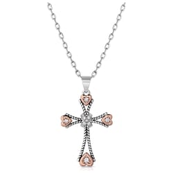 Montana Silversmiths Women's Faith In My Heart Cross Silver Necklace