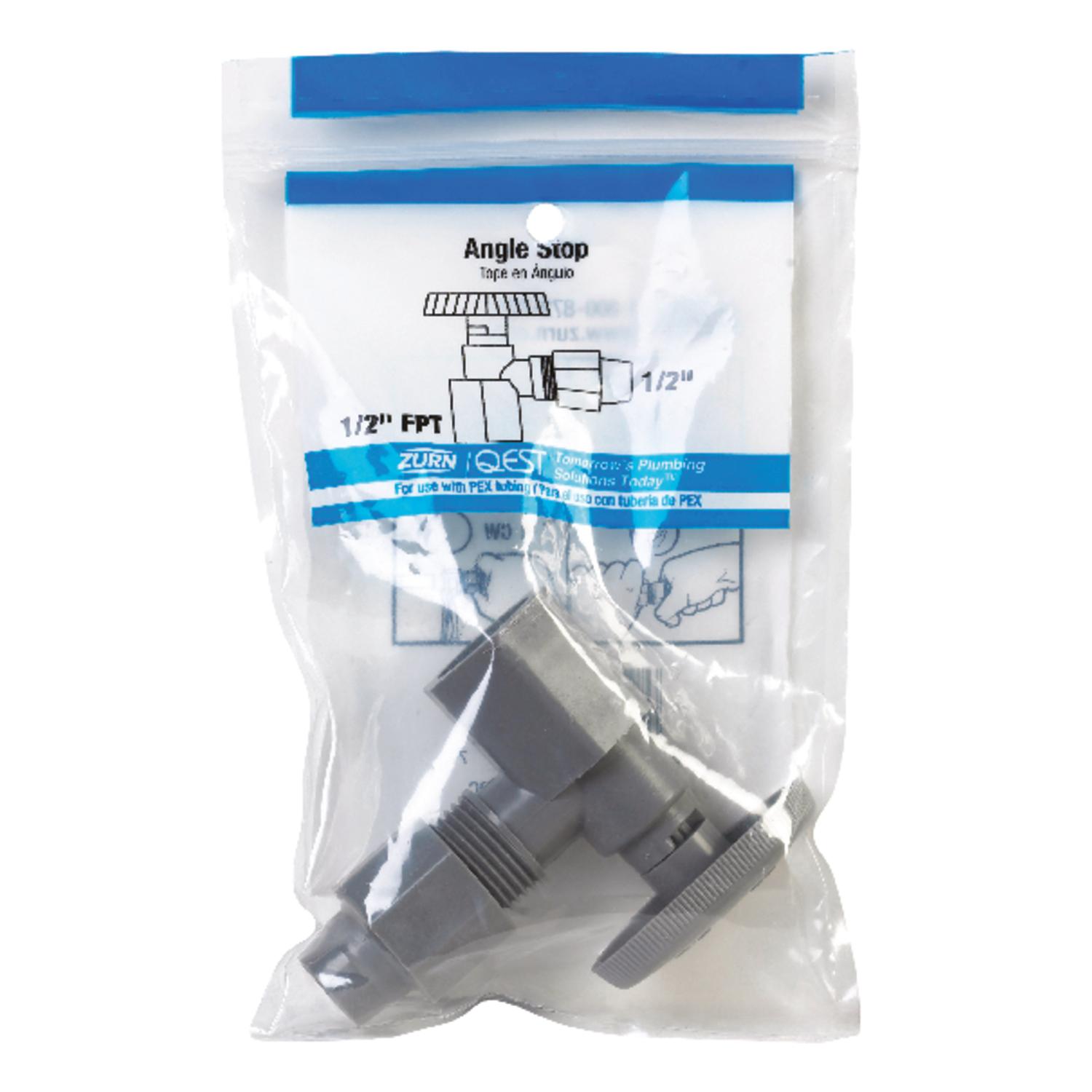 UPC 084169687227 product image for Qest 1/2in x 3/8in Angle Stop Shut off Valve (QBV303N) | upcitemdb.com