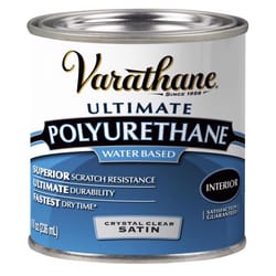 Varathane Transparent Satin Crystal Clear Water-Based Acrylic Ultimate Polyurethane Finish 0.5 pt