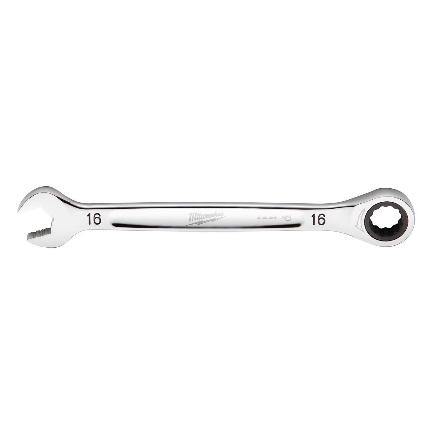 Milwaukee 16 mm X 16 mm 12 Point Metric Ratcheting Combination Wrench 8.58 in. L 1 pc
