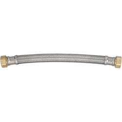 Homewerks 3/4 in. FIP X 3/4 in. D FIP 15 in. Braided Stainless Steel Water Heater Supply Line