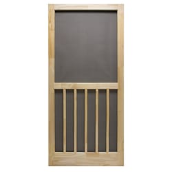 Precision 80-1/2 in. H X 32 in. W Nantucket Natural Wood Wood Screen Door Precision 80-1/2 in. H X 32 in. W Nantucket Natural Wood Wood Screen Door