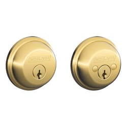 Schlage Bright Brass Zinc Double Cylinder Deadbolt