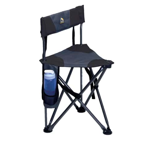 GCI Outdoor Quik-E-Seat Black/Blue Camping Folding Chair - Ace Hardware