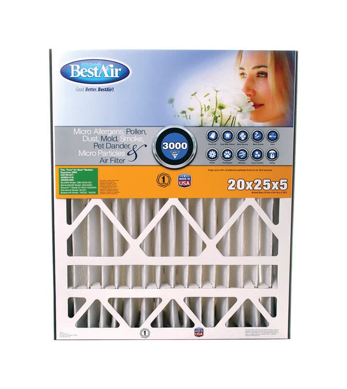 BestAir 20 in. W X 25 in. H X 5 in. D 13 MERV Pleated Air Filter 1 pk Sansujyuku sansujyuku.com