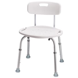 Carex Health Brands White Bath/Shower Seat Aluminum 20.5 in. H X 20 in. L