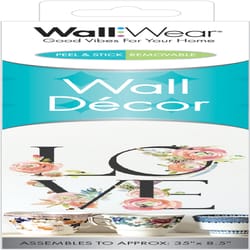 WallWear 1.5 in. H X 9.25 in. L Vinyl Wall Decor