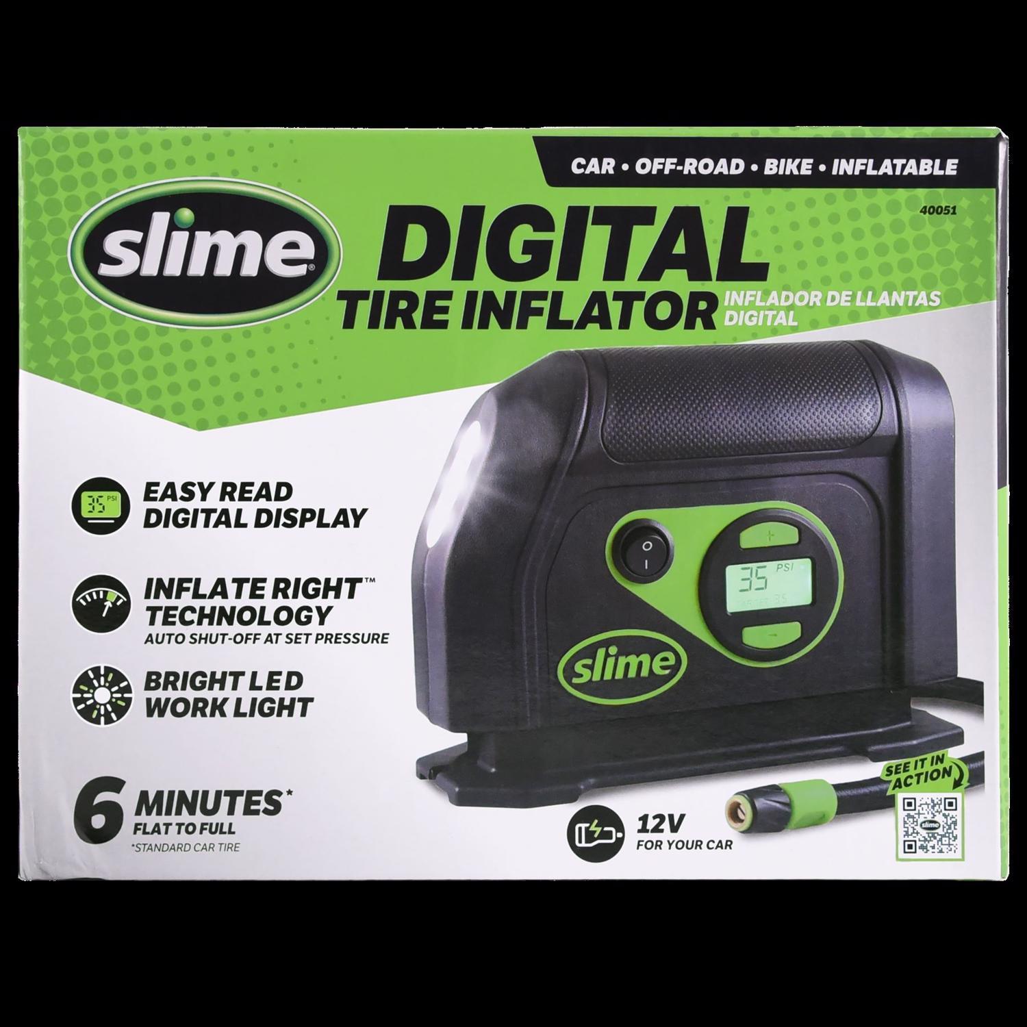 Slime 12 volt tire inflator with gauge and light discount