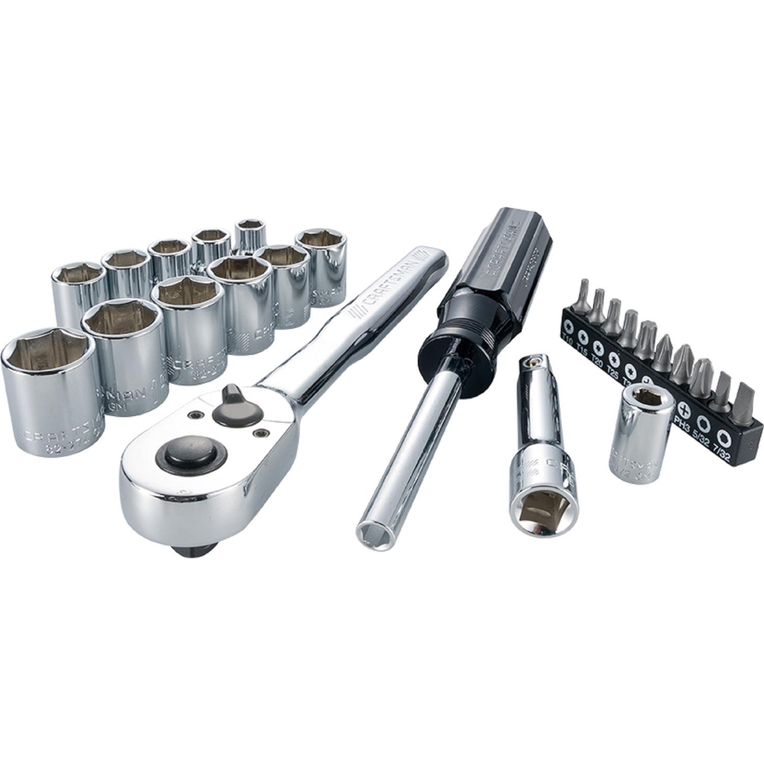 UPC 885911588126 product image for Craftsman 3/8 in. drive Metric 6 Point Nano Mechanic's Tool Set 24 pc. | upcitemdb.com