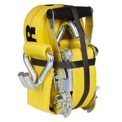 Keeper 2 in. W X 27 ft. L Yellow Tie Down w/Ratchet 3333 lb 1 pk