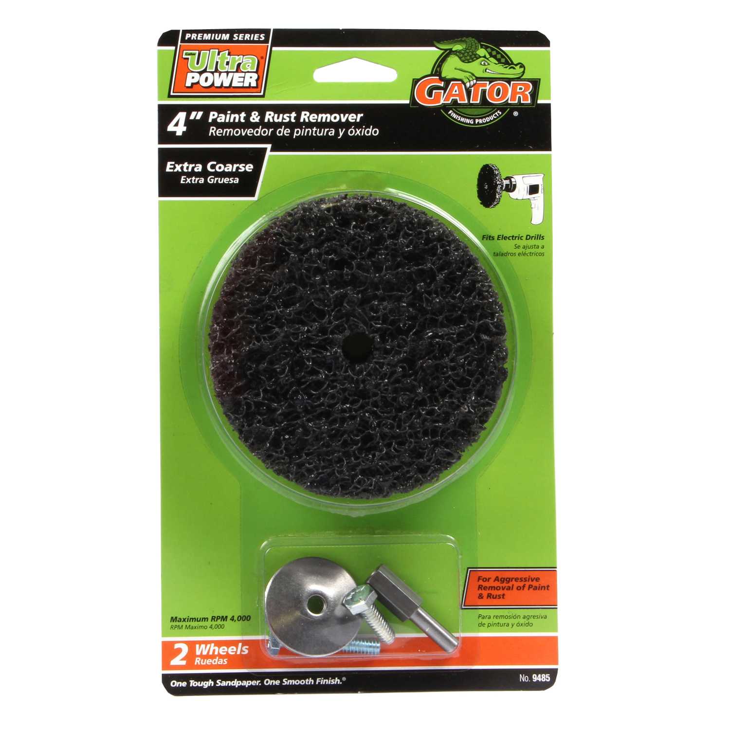 Gator 4 in. Aluminum Oxide BoltOn Paint and Rust Remover Disc 40 Grit