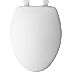 Mayfair by Bemis Elongated White Plastic Toilet Seat