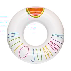 CocoNut Float Rae Dunn White Vinyl Inflatable Classic Pool Float Tube