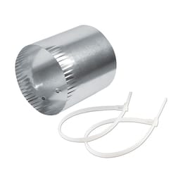 Dundas Jafine 4 in. D Silver Aluminum Duct Connector
