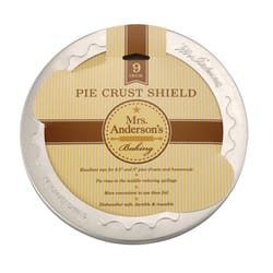 Mrs. Anderson's Baking 9 in. W X 9 in. L Pie Crust Shield Silver 1 pc