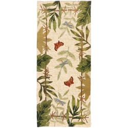 Homefires 26 in. W X 60 in. L Multi-Color Butterflies & Dragonflies Polypropylene Runner Rug