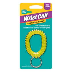 Lucky Line 2 in. D Vinyl Assorted Wrist Coil Keychain