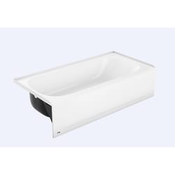 Bootz 14.25 in. H X 30 in. W X 60 in. L White Bathtub