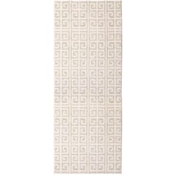 Cozy Living 21 in. W X 54 in. L Beige Greek Key Polyester Accent Rug