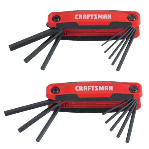 Mastercraft Folding Hex Key/Allen Wrench, Multi-Tip, Comfort Grip Handle,  Cr-V Steel Keys, 2-pk