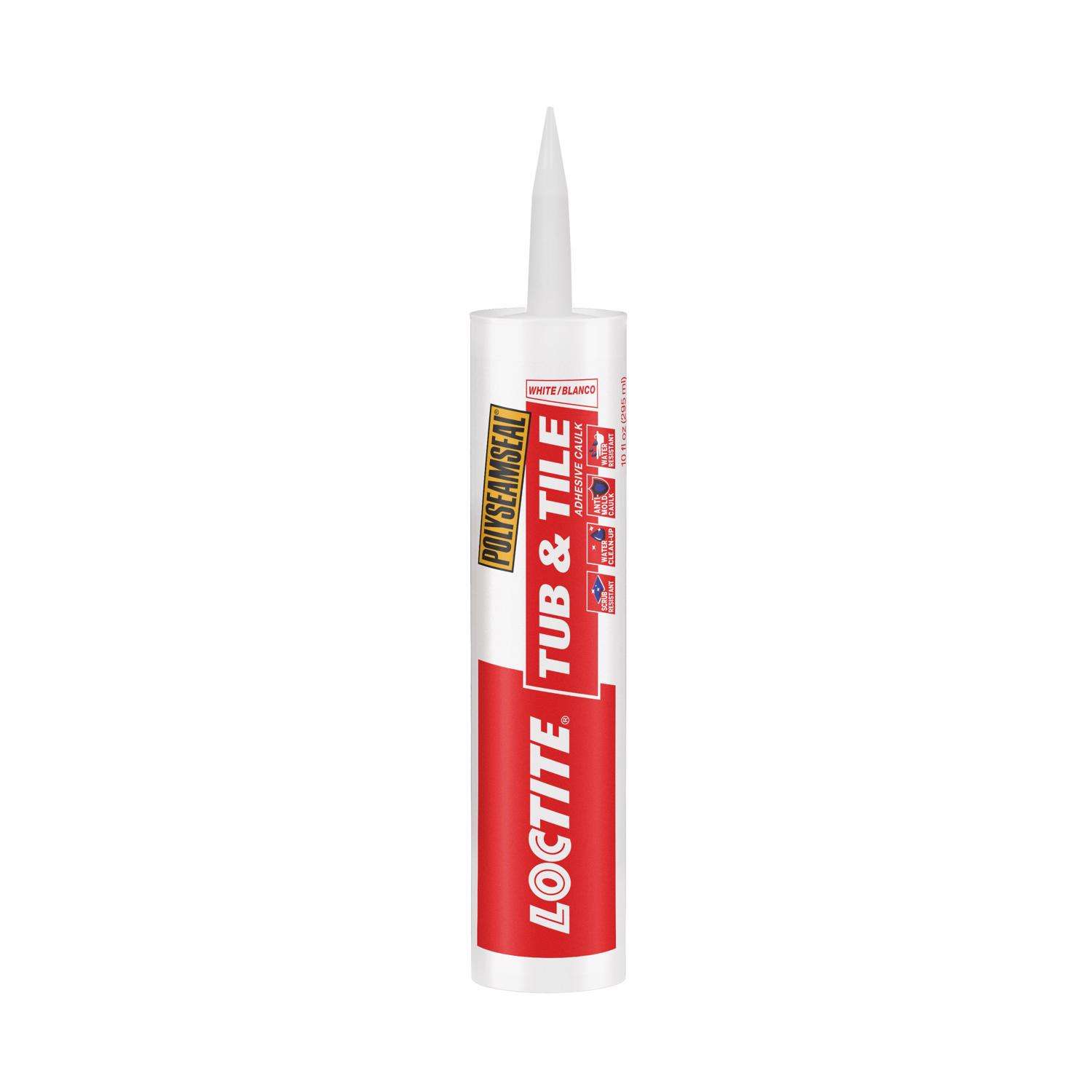 Loctite Polyseamseal White Acrylic Latex Tub and Tile Adhesive Caulk 10