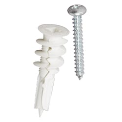 E-Z Ancor Twist-N-Lock 1/4 in. D X 1-1/4 in. L Fiber-Reinforced Nylon Phillips Head Drywall Anchor 6